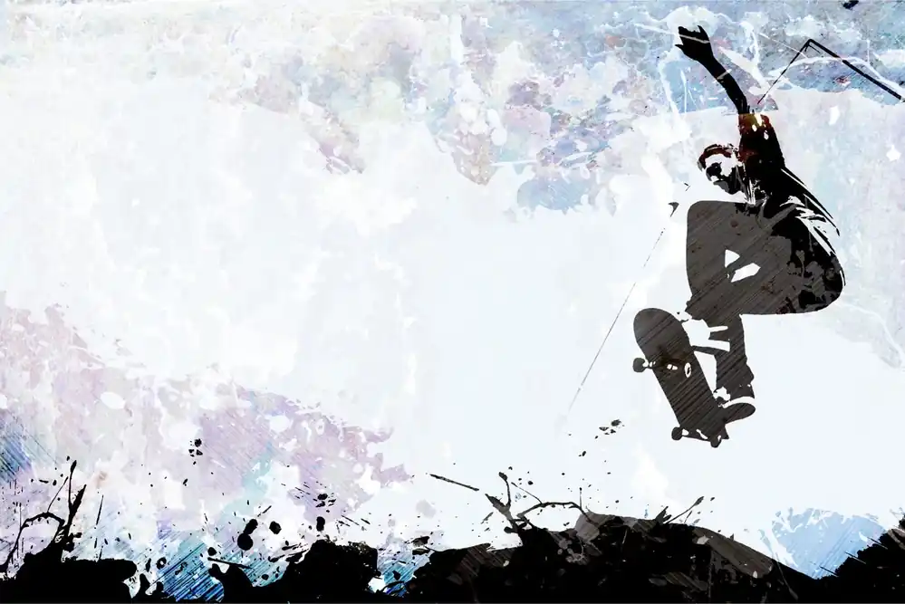 Do wyczerpania zapasów Fototapeta Skateboarding W Stylu Graficznym