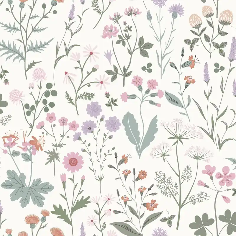 Wysoka jakość Tapeta ścienna łąka polne kwiaty Vintage Flowers 139482 Esta Home