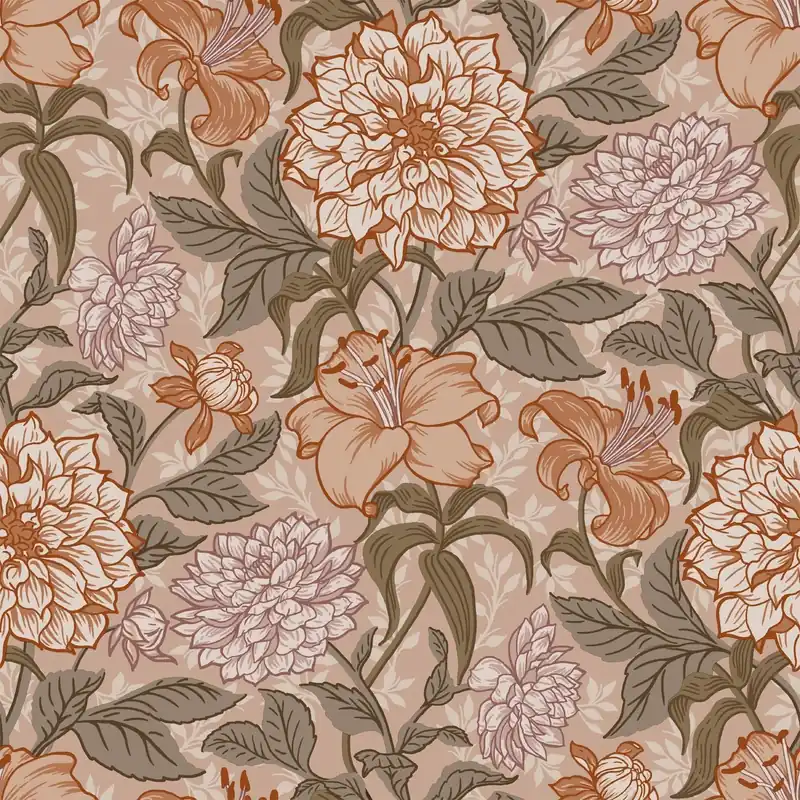 Darmowy zwrot Tapeta ścienna kwiaty Vintage Flowers 139380 Esta Home