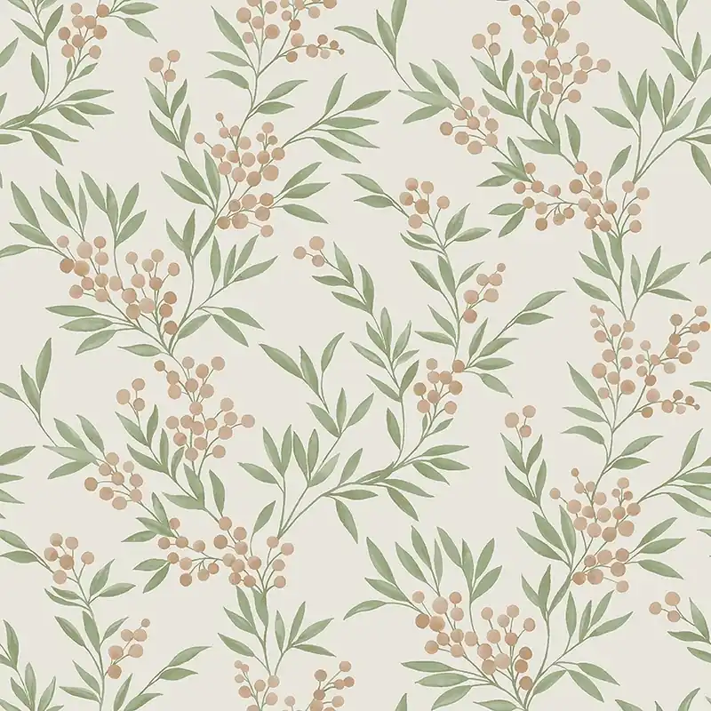 Tapeta ścienna jagody liście Woodland 4714 Boråstapeter Ostatnie sztuki
