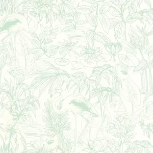 Kup online Tapeta ścienna liście flamingi Green & Co 103930640 Caselio