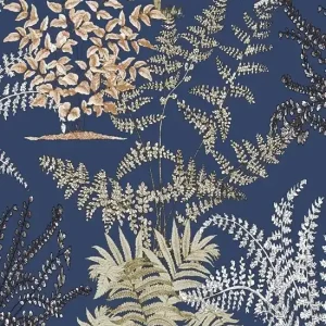 Nie przegap Tapeta ścienna granatowa liście zioła zielnik Asperia A57103 Grandeco
