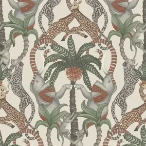 Tapeta ścienna słonie żyrafy małpy Jabula 119/2011 Safari Totem Cole & Son Cena promocyjna