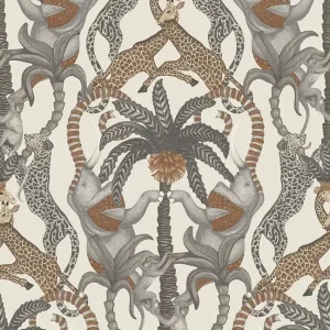 Zamów teraz Tapeta ścienna słonie żyrafy małpy Jabula 119/2010 Safari Totem Cole & Son