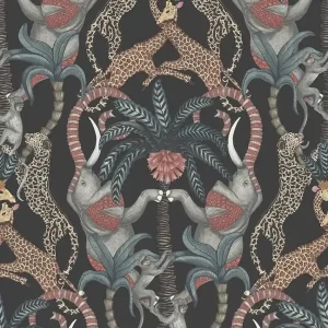 Darmowy zwrot Tapeta ścienna słonie żyrafy małpy Jabula 119/2008 Safari Totem Cole & Son