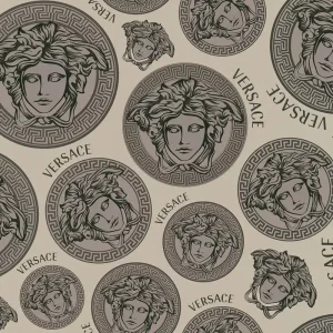 Bezpieczna płatność Tapeta ścienna głowy Meduzy logo Versace 5 38611-2 AS Creation