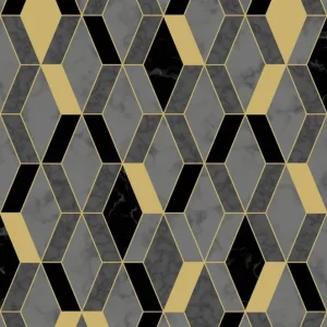 Tapeta ścienna romby równoległoboki Hexagone L63809 Ugepa Nowy