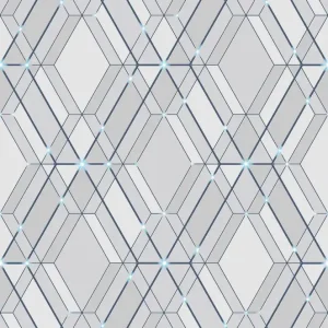 Tapeta ścienna geometryczna romby Reflets L77801 Ugepa Ostatnie sztuki