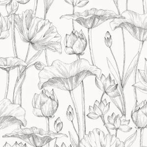 Tylko do końca tygodnia Tapeta ścienna kwiaty kwiatki Lotus LOT302 Zoom