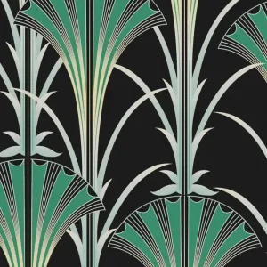 Tapeta ścienna art deco wachlarze Agathe AGA004 Khroma Oferta czasowa