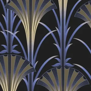 Tapeta ścienna art deco wachlarze Agathe AGA002 Khroma Rabat