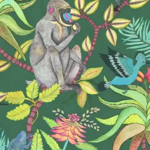 Dostępne od ręki Tapeta ścienna dżungla małpy ptaki Ardmore 109/1006 Cole & Son