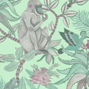 Łatwy zwrot Tapeta ścienna dżungla małpy ptaki Ardmore 109/1004 Cole & Son