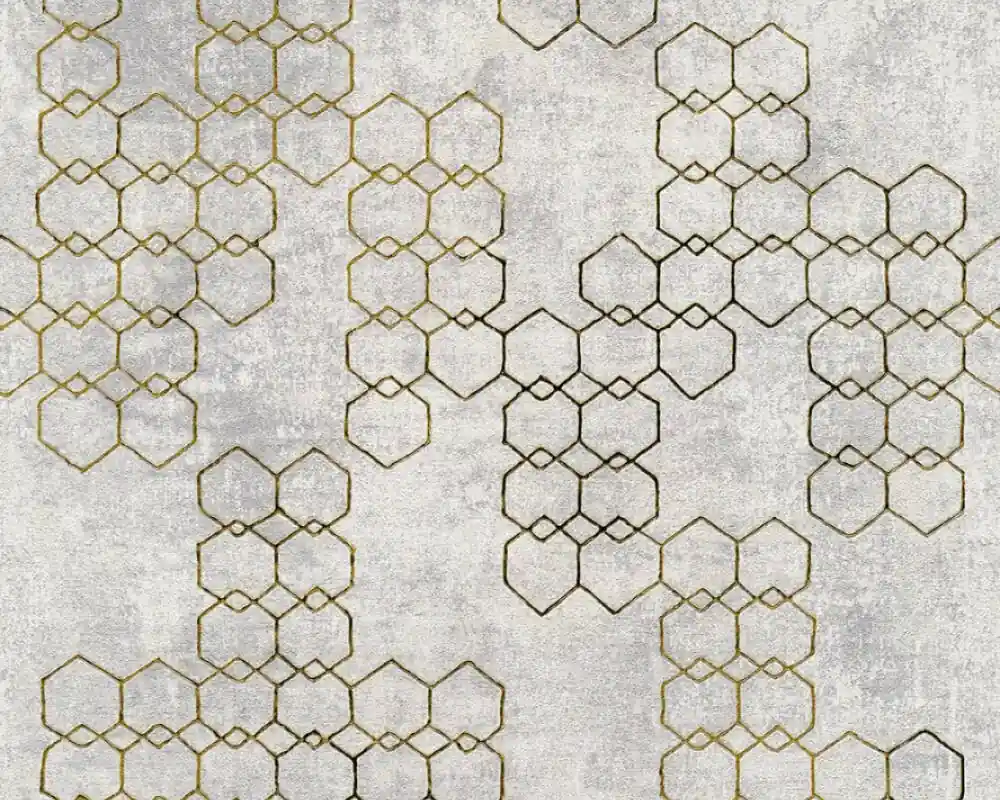 Tapeta ścienna geometryczna nowoczesna do salonu heksagony New Walls 37424-4 AS Creation Najlepsza cena