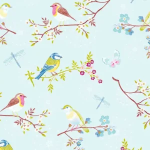 Tapeta ścienna w gałązki kwiaty i ptaszki PIP Studio 375081 Eijffinger Taniej