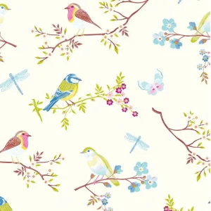 Promocja Tapeta ścienna w gałązki kwiaty i ptaszki PIP Studio 375080 Eijffinger