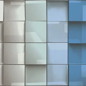 Bezpieczna płatność Tapeta ścienna winylowa geometryczna bryły 3D nowoczesny design 96020-1 AS Creation