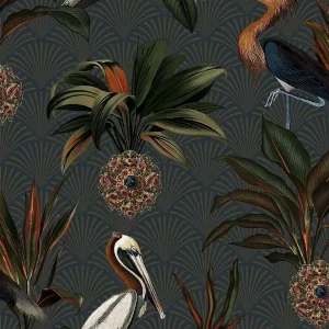 Tapeta ścienna ptaki rośliny Treasured Sapphire Birds 2279 Boråstapeter Premium