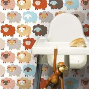 Tapeta ścienna w kolorowe owieczki Kiss for Kids 123102 LAVMI Do wyczerpania zapasów