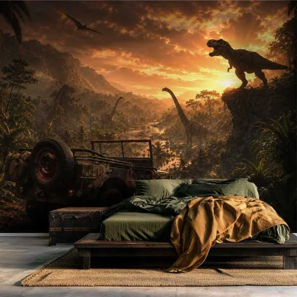 Dodaj do koszyka Tapeta na ścianę - DINOSAUR PARK