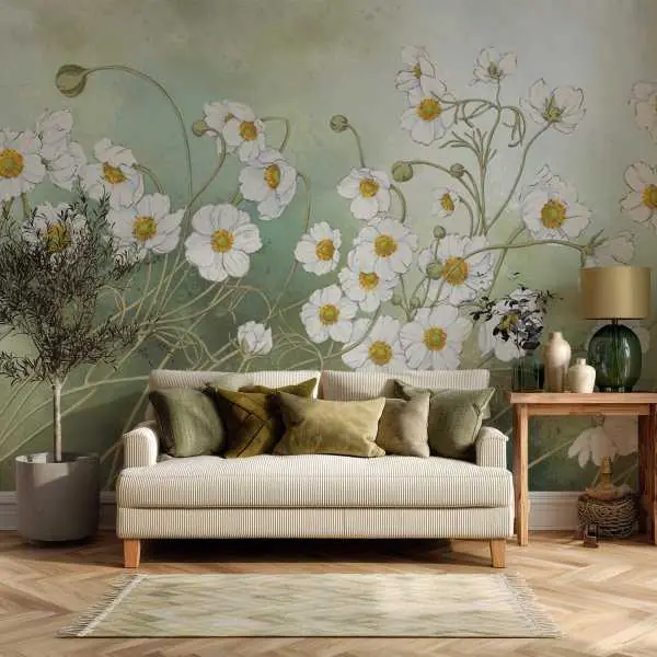 Taniej Tapeta na ścianę - AIRY FLOWERS
