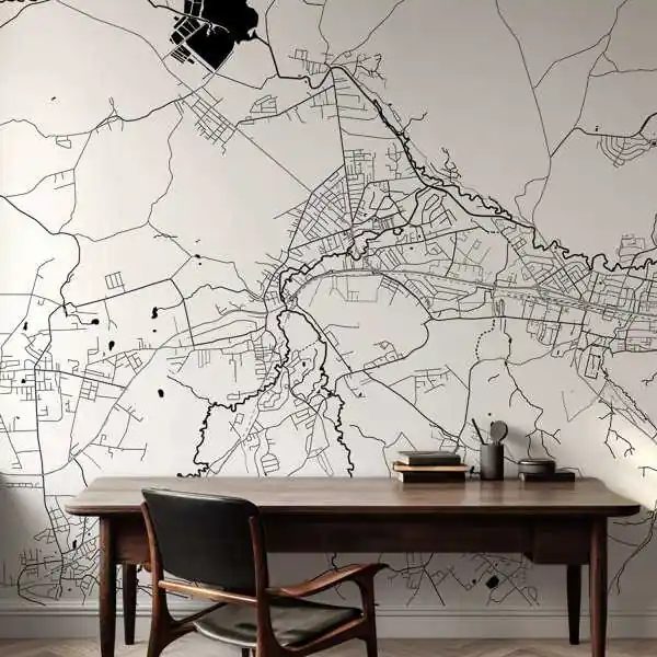 Tapeta na ścianę - MAPA WEJHEROWO Oferta limitowana
