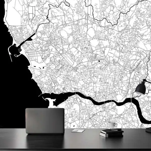 Oferta czasowa Tapeta na ścianę - MAPA PORTO