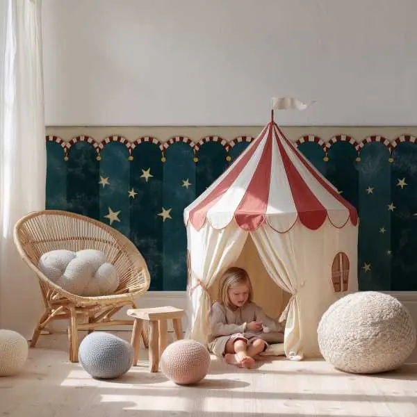 Tapeta do połowy ściany - CIRCUS PATTERN Oferta czasowa