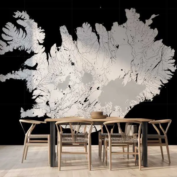 Promocja Tapeta na ścianę - MAPA ISLANDIA