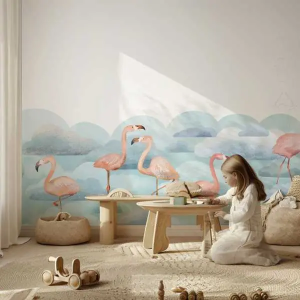 Tapeta do połowy ściany - FLAMINGO DREAMS Hit sprzedaży