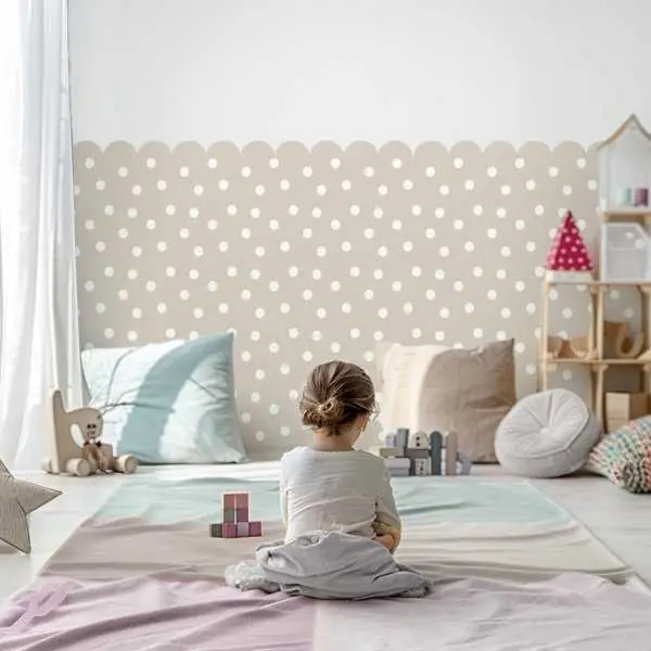 Dodaj do koszyka Tapeta do połowy ściany - GENTLE DOTS