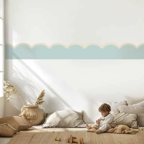 Border pasek dekoracyjny tapety - MINT WAVES Hit cenowy