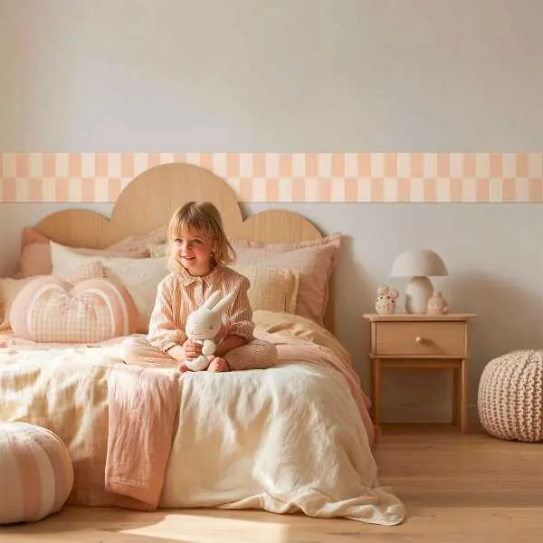 Szybka wysyłka Border pasek dekoracyjny tapety - BLUSH BLOCKS