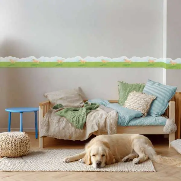 Border pasek dekoracyjny tapety - GOLDEN PAWS Zamów dziś