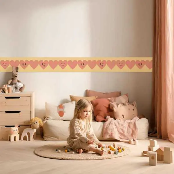 Border pasek dekoracyjny tapety - HAPPY HEARTS Tylko do końca tygodnia