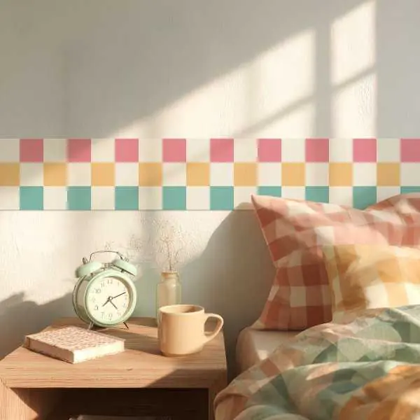 Tylko do końca tygodnia Border pasek dekoracyjny tapety - PASTEL GRID