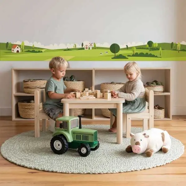 Border pasek dekoracyjny tapety - SUNNY COUNTRYSIDE Popularny