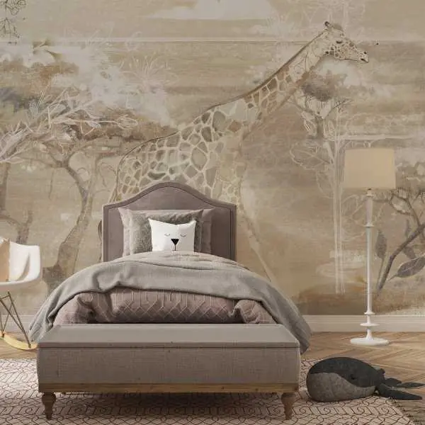 Tapeta na ścianę - GIRAFFE WANDER Szybka dostawa