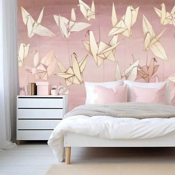 Niska cena Tapeta na ścianę - ORIGAMI CRANES