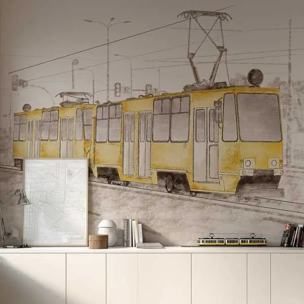 Tylko do końca tygodnia Tapeta na ścianę - CITY TRAM