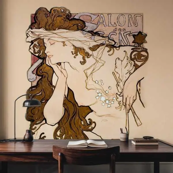 Tapeta na ścianę - reprodukcja obrazu - "Salon des Cent" Alfons Mucha Nowość