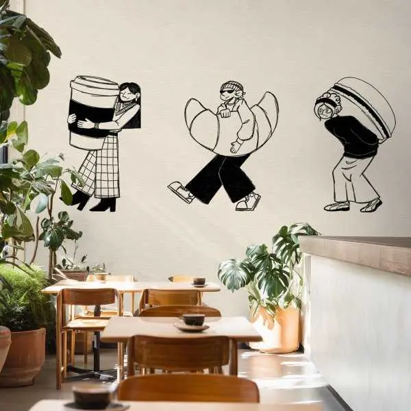 Tapeta na ścianę - CAFÉ CREW Wysoka jakość