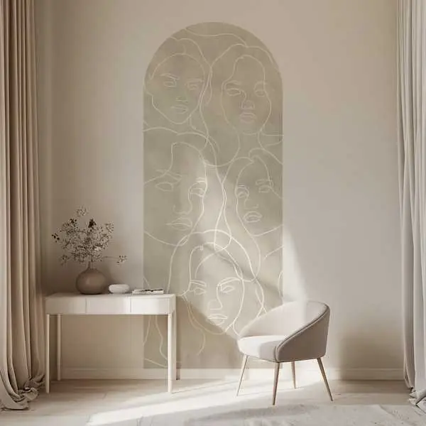 Tapeta łuk - BEAUTY LINE ART Hit sprzedaży