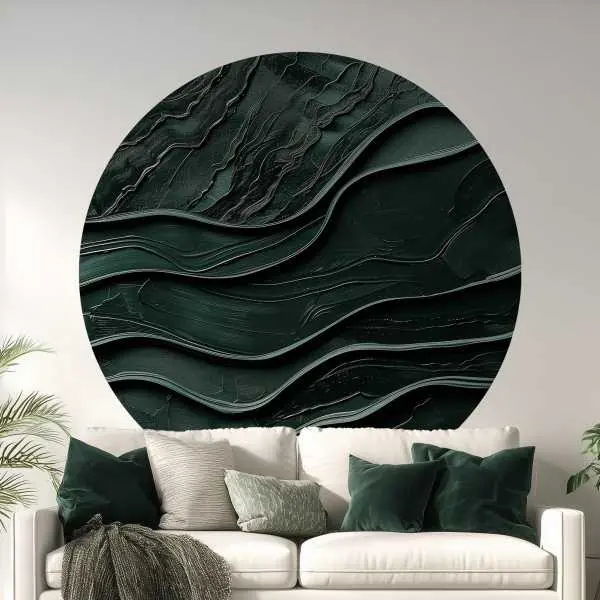 Tapeta w kształcie koła - Structured Canvas Łatwy zwrot