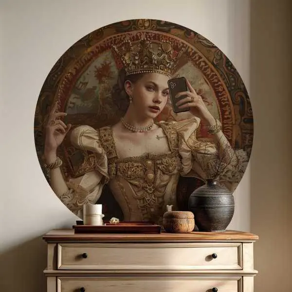 Tapeta w kształcie koła - Royal Selfie Zniżka