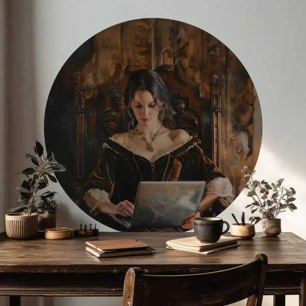 Ekspresowa dostawa Tapeta w kształcie koła - Royal Home Office