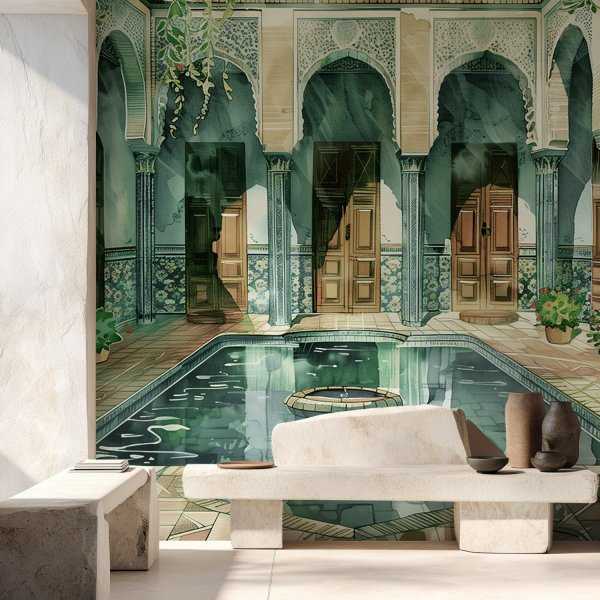 Tapeta na ścianę - Moroccan Courtyard Szybka dostawa
