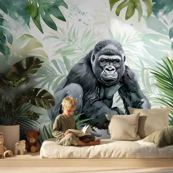 Tapeta na ścianę - Gorilla in the Jungle Ekspresowa dostawa