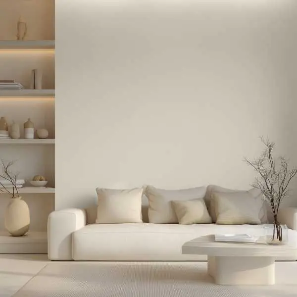 Rabat Tapeta na ścianę w jednolitym kolorze - creamy beige