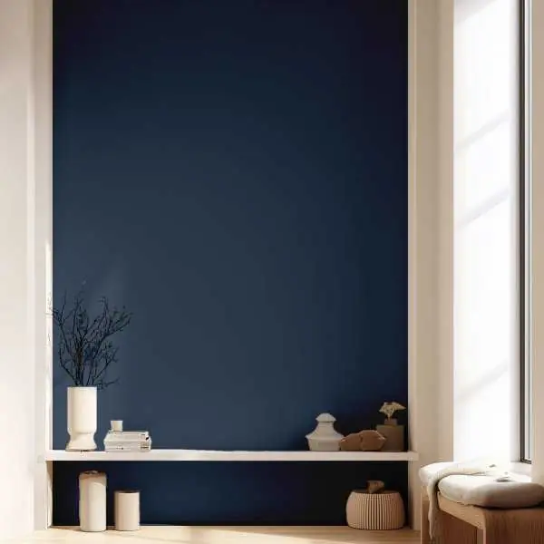 Tapeta na ścianę w jednolitym kolorze - navy Oferta czasowa
